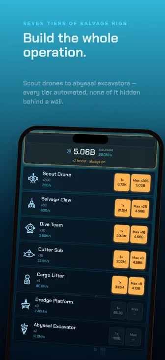 Deep Sea Salvage: build the whole operation