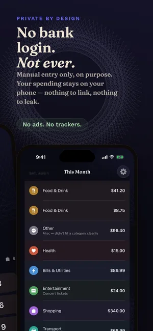 Expense Tracker: no bank login required