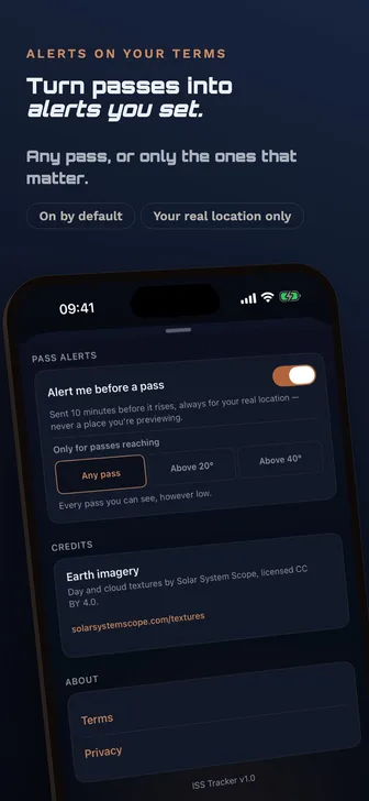 ISS Tracker: alerts on your terms